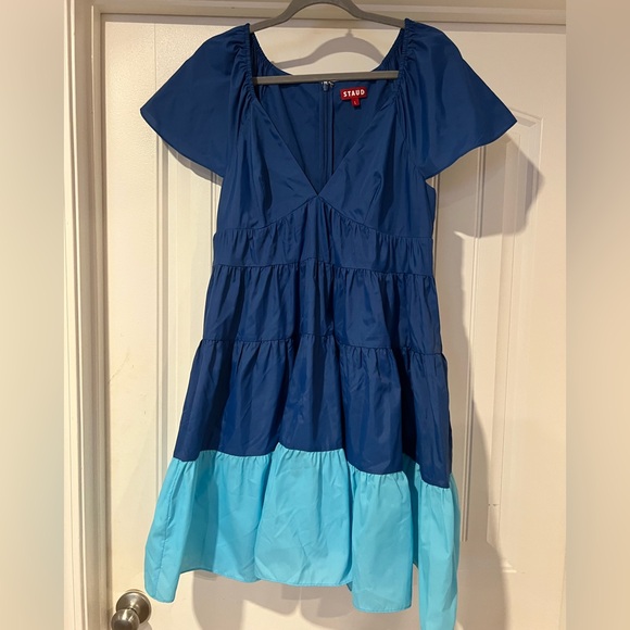 STAUD Dresses & Skirts - Staud blue contrast dress size L